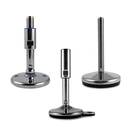 Feet for hygienically clean spaces