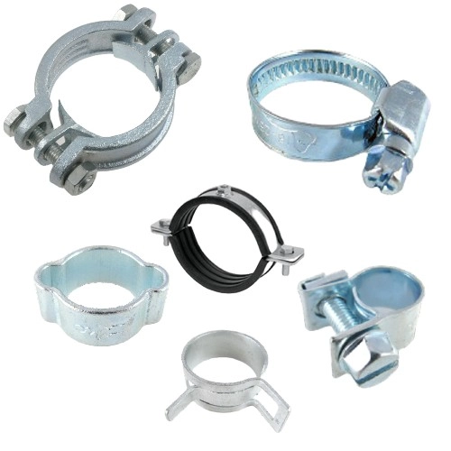 Hadicové a trubkové spony a úchyty