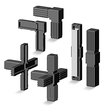 Angular tube connectors