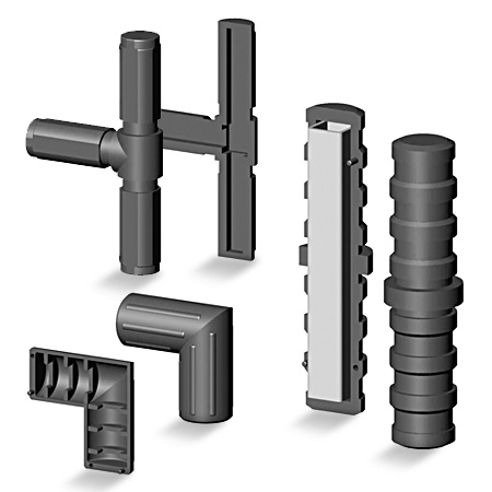 Round tube connectors