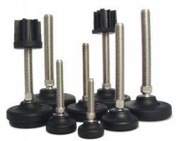 Feet with thermoplastic base and INOX screw