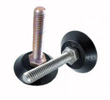 Swivelling feet with PP base and steel screw