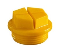 Zátky se závitem těsnící Typ 1, PA 6, žluté