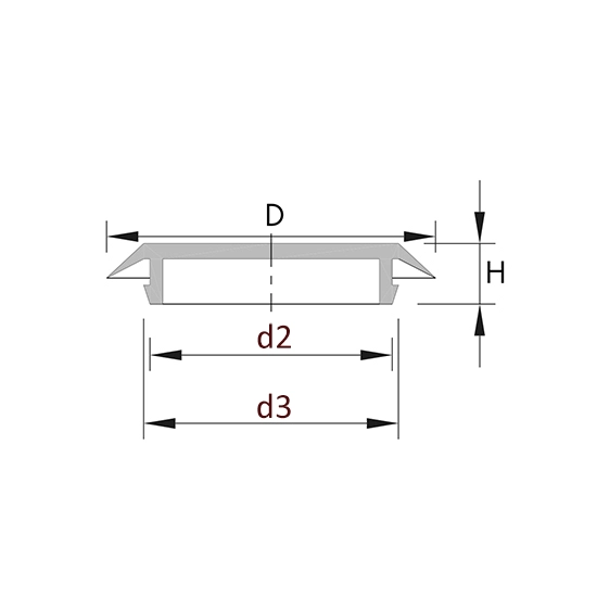 Quick-fit sheet metal plugs with flat head, LDPE, black