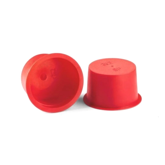 Kónické ochranné zátky, LDPE, červené