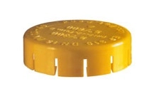 Kryty čel přírub, LDPE, žluté