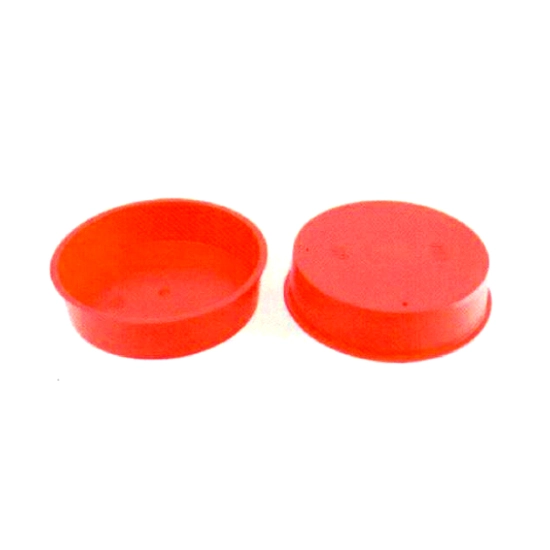 Conical plugs with vent hole, LDPE, red